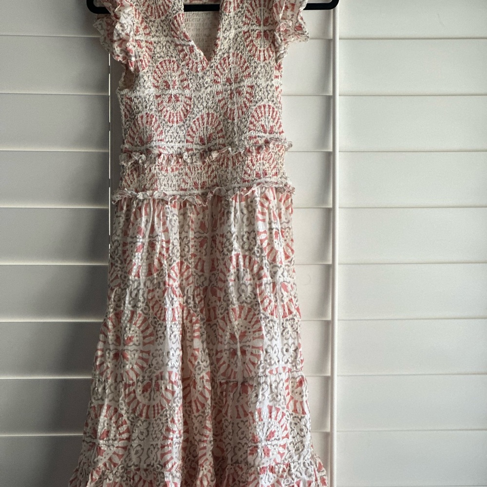 Cleobella Pink and White Maxi Dress
